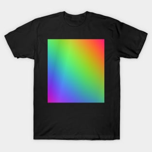 Gradient Metallic DIY Fluid Rainbow Theme Pattern T-Shirt